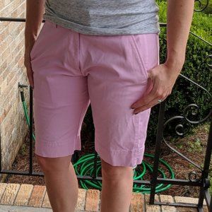 ADIDAS Stretch Golf Shorts Pink Bermuda length